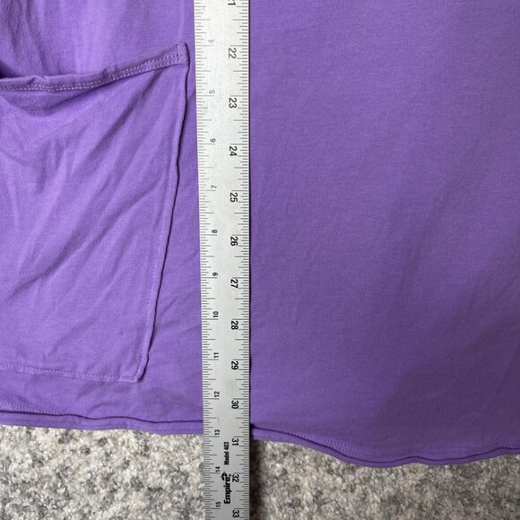 Handprint Tank Top Womens Large Purple Racerback Pockets Cotton Stretch Athletic - Picture 2 of 8